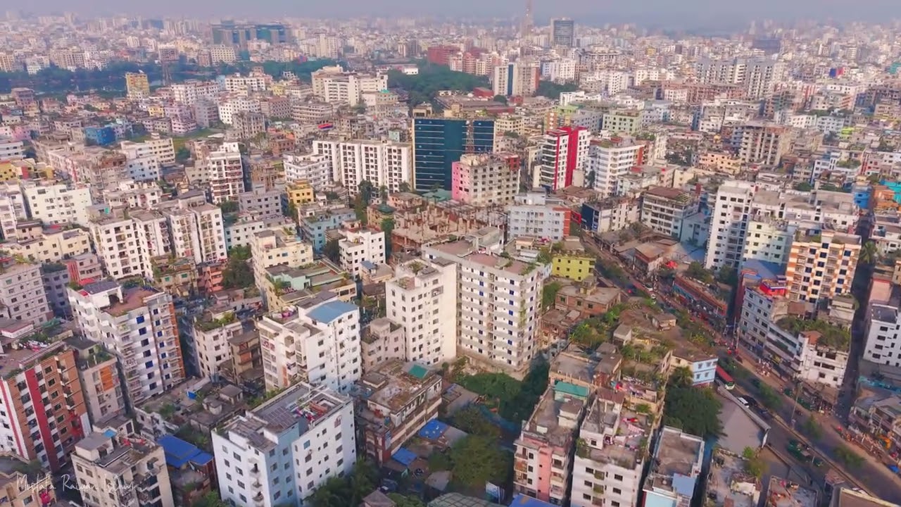 A calm winter afternoon over Dhaka — soft light, slow rotation, pure peace.