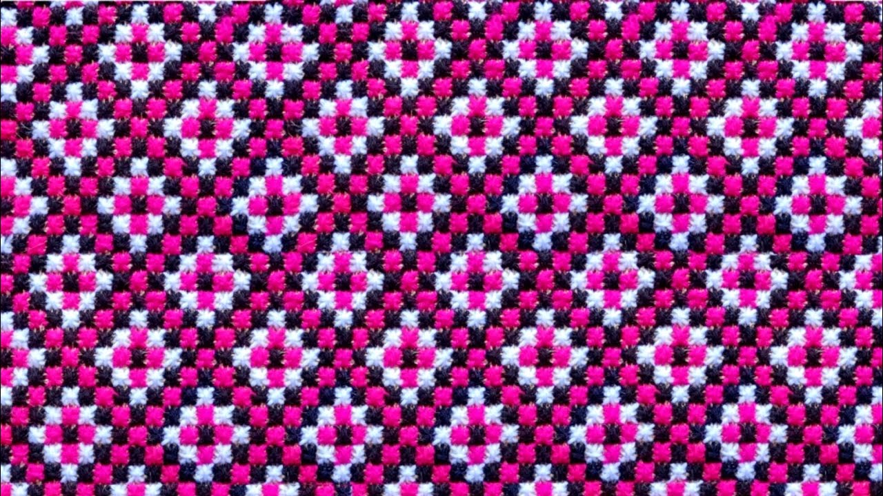 সুন্দর ভরাট আসন ডিজাইন, Cross stitch star. Easy pattern on sitting mat. Asan/Doormat/Sitting mat.