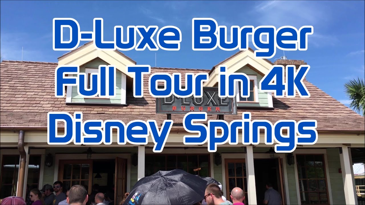 D-Luxe Burger | Disney Springs | Full Tour in 4K | Opening Day