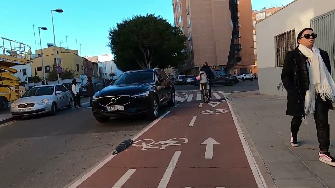 Almería: carril bici Paseo Marítimo - Avda. del Mediterráneo