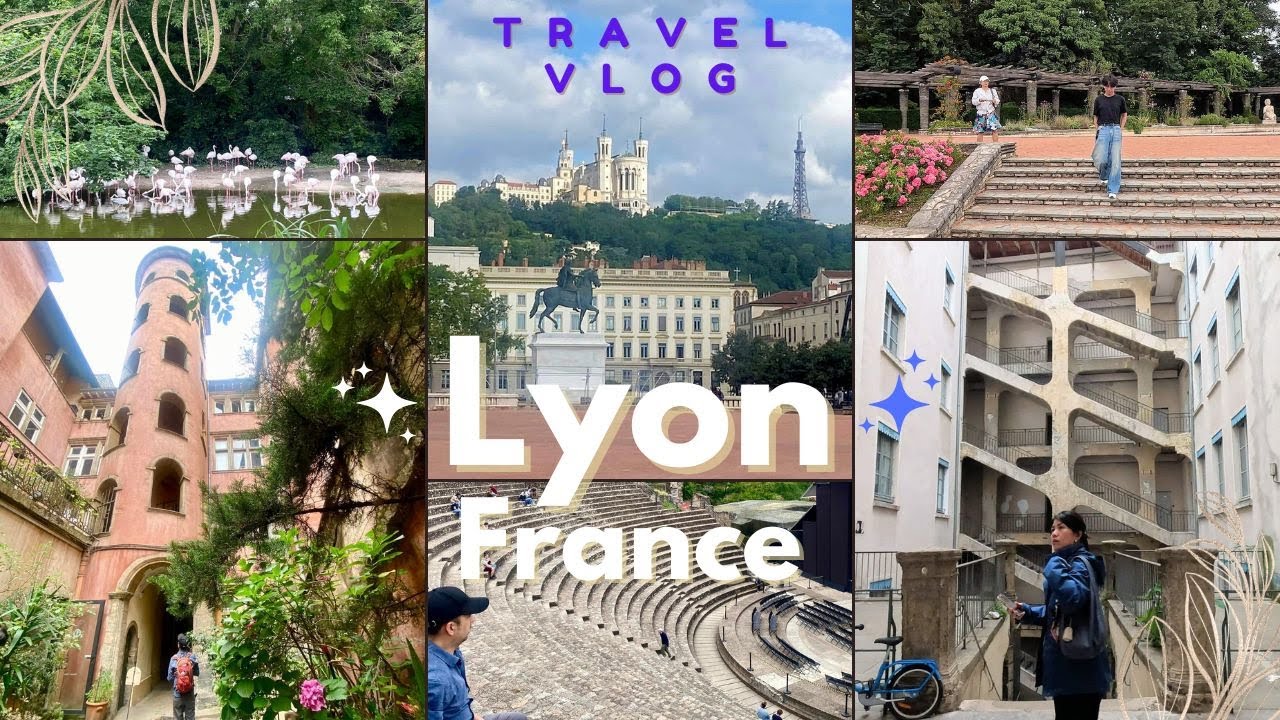 Lyon, France. Travel from airport to city centre. Traboules walk. Visit the zoo/Parc de la Tête d'Or