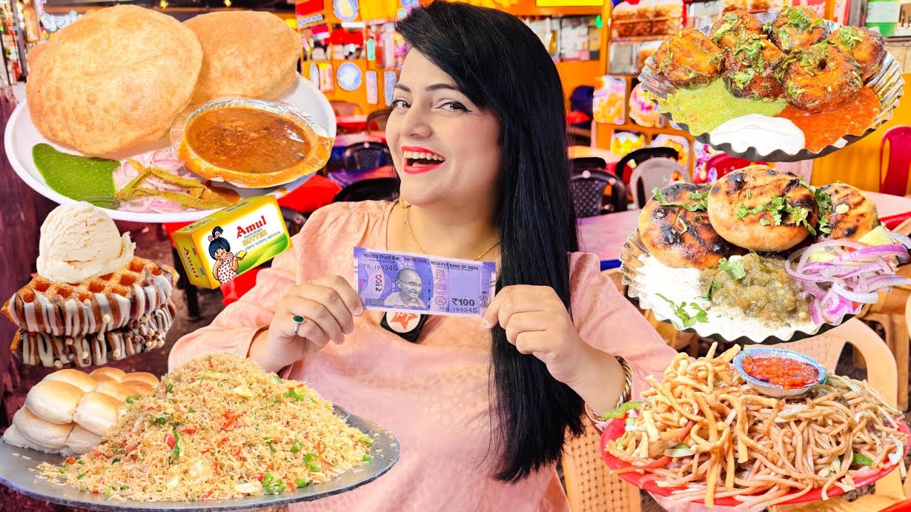 Rs 100 Street Food Challenge | Pune Food Challenge