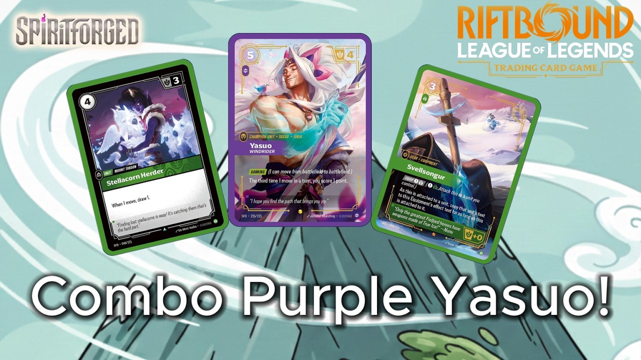 YASUO IN SPIRITFORGE?! Combo Purple Yasuo deck profile + Gameplay - Riftbound