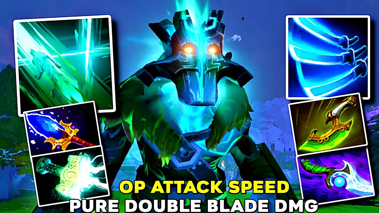 Juggernaut Pure DOUBLE Blade Dmg Diffusal Blade + Scepter Op Attack Speed Insane - Dota 2