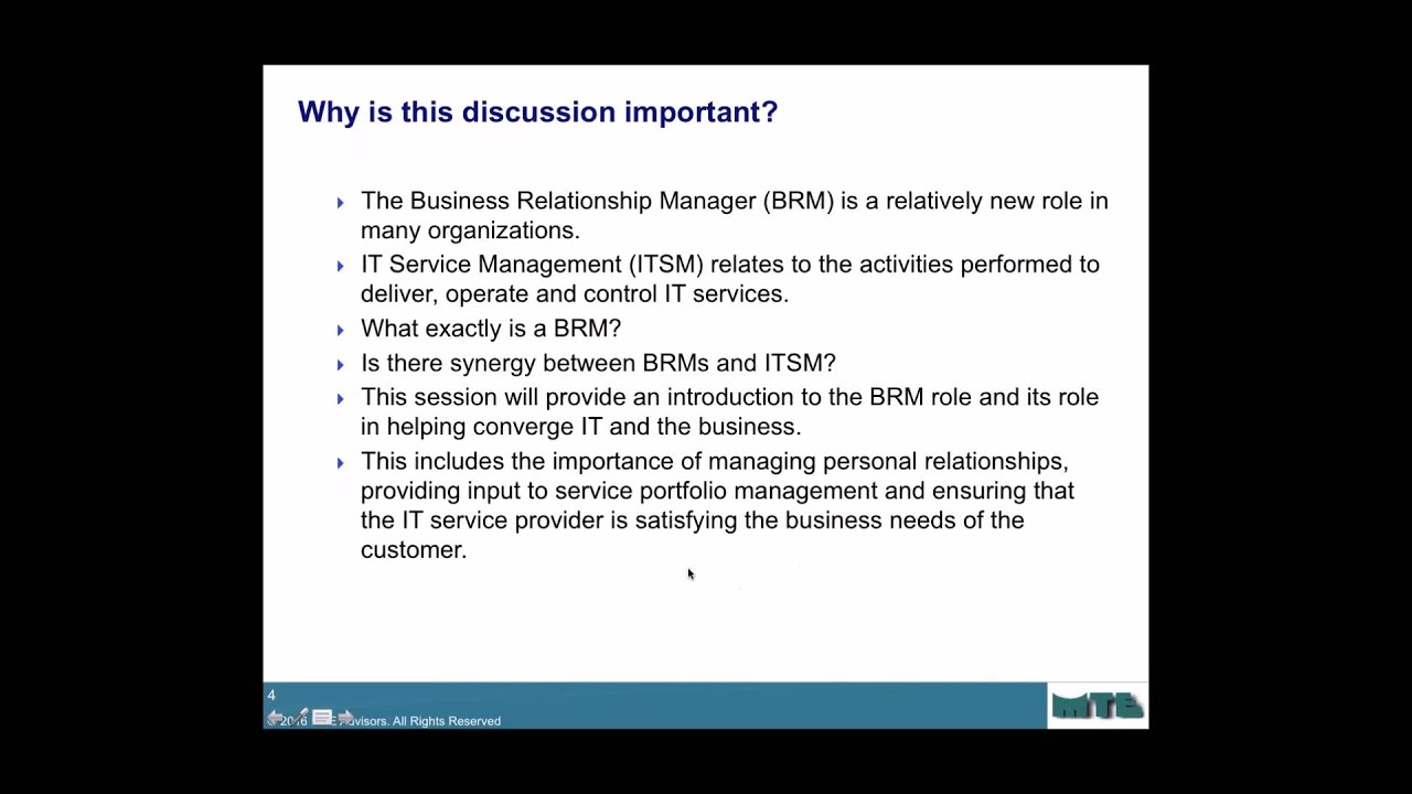 Webinar: Business Relationship Management - Helping Converge the Business and IT