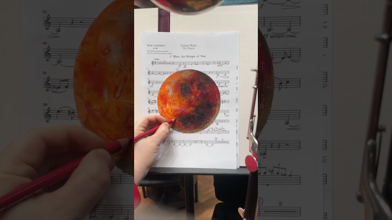 G. Holst - Mars, The Bringer of War #sketch #scores #orchestra #planet #mars #drawing  #symphony