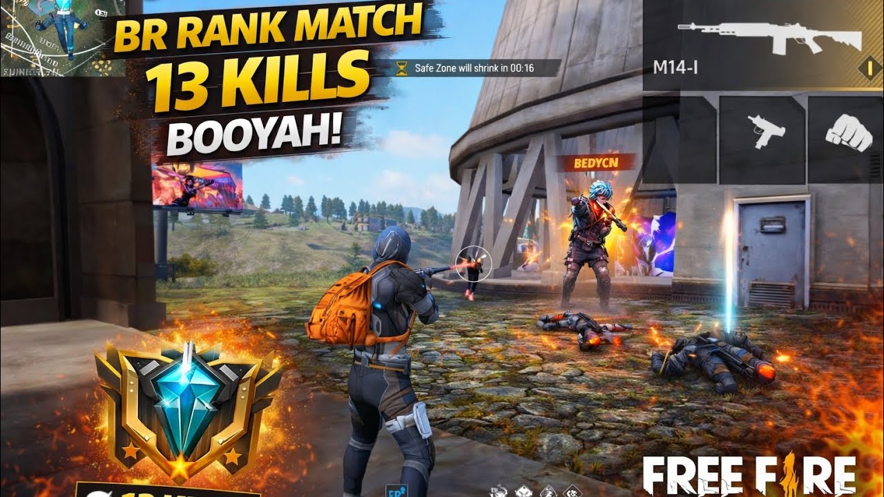 😱 13 Kills BOOYAH in BR Rank | Intense Free Fire Gameplay 🔥 #rexgemar94 #freefire #gameplay 🎮😱🔥