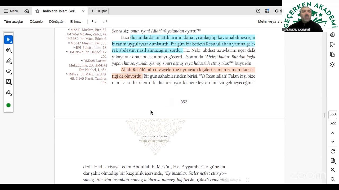 D.İ.B. Umre Ödüllü Gençlik Bilgi Yarışması Hazırlık Programı 28.Bölüm Hadislerle İslam 348 - 357. SF