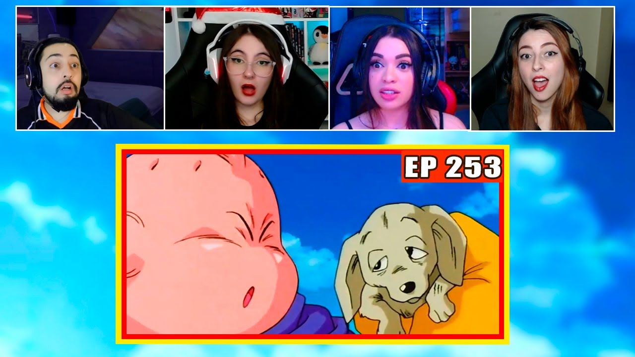 Atiram no Cachorro do Majin boo | 4 Pessoas Reagindo | Dragon Ball Z - EP 253