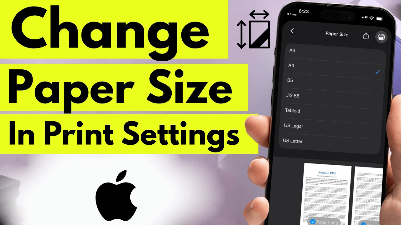 Change paper size print settings on iPhone 17 Pro, Max, iPhone 16 in iOS 26