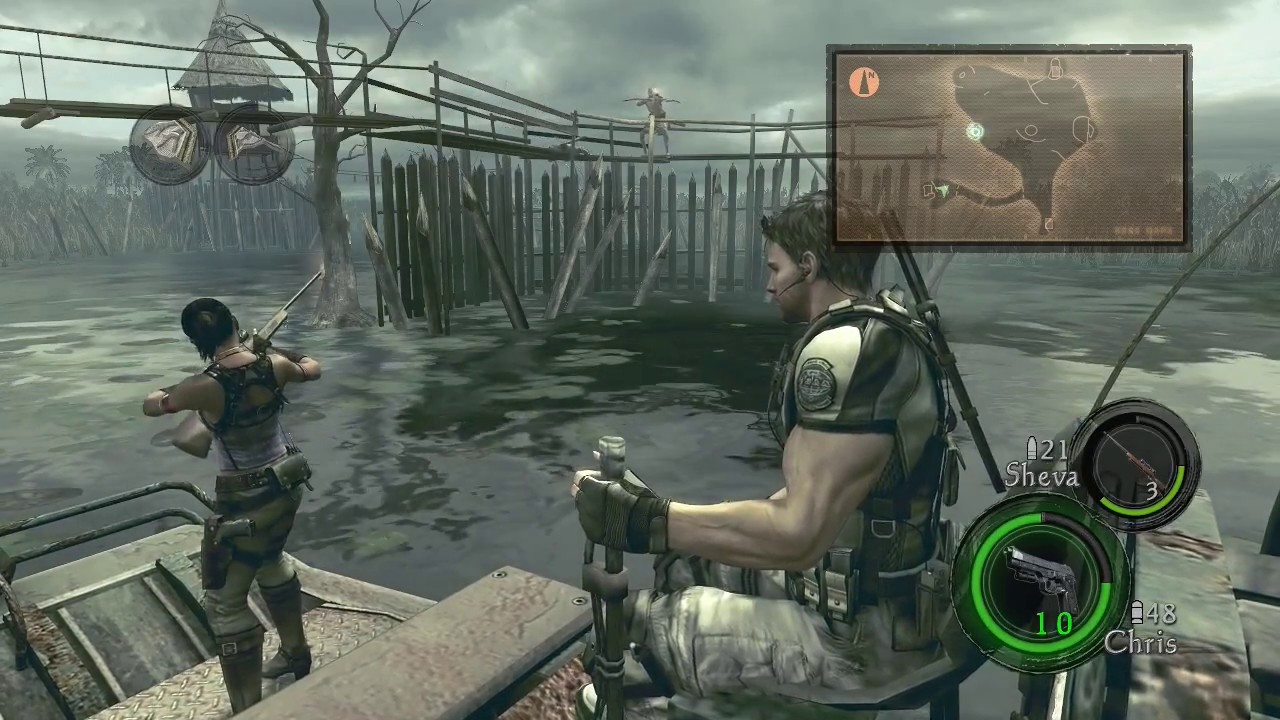 10. Resident Evil 5 Walkthrough - Professional Difficulty - Chapter 3-1 Marshlands