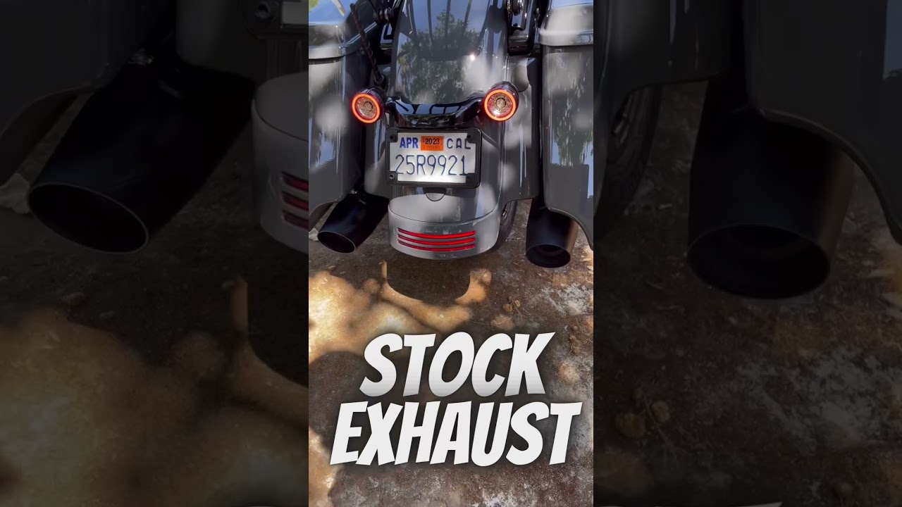 Stock exhaust vs Rinehart DBX45 #harley #harleydavidson #lowlife
