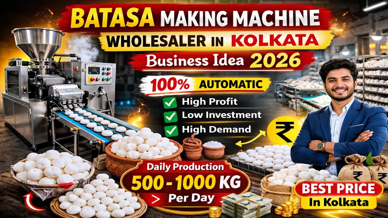 Batasa making machine || Batasa Machine Wholesaler Kolkata || Business Idea 2026 || Automatic Batasa