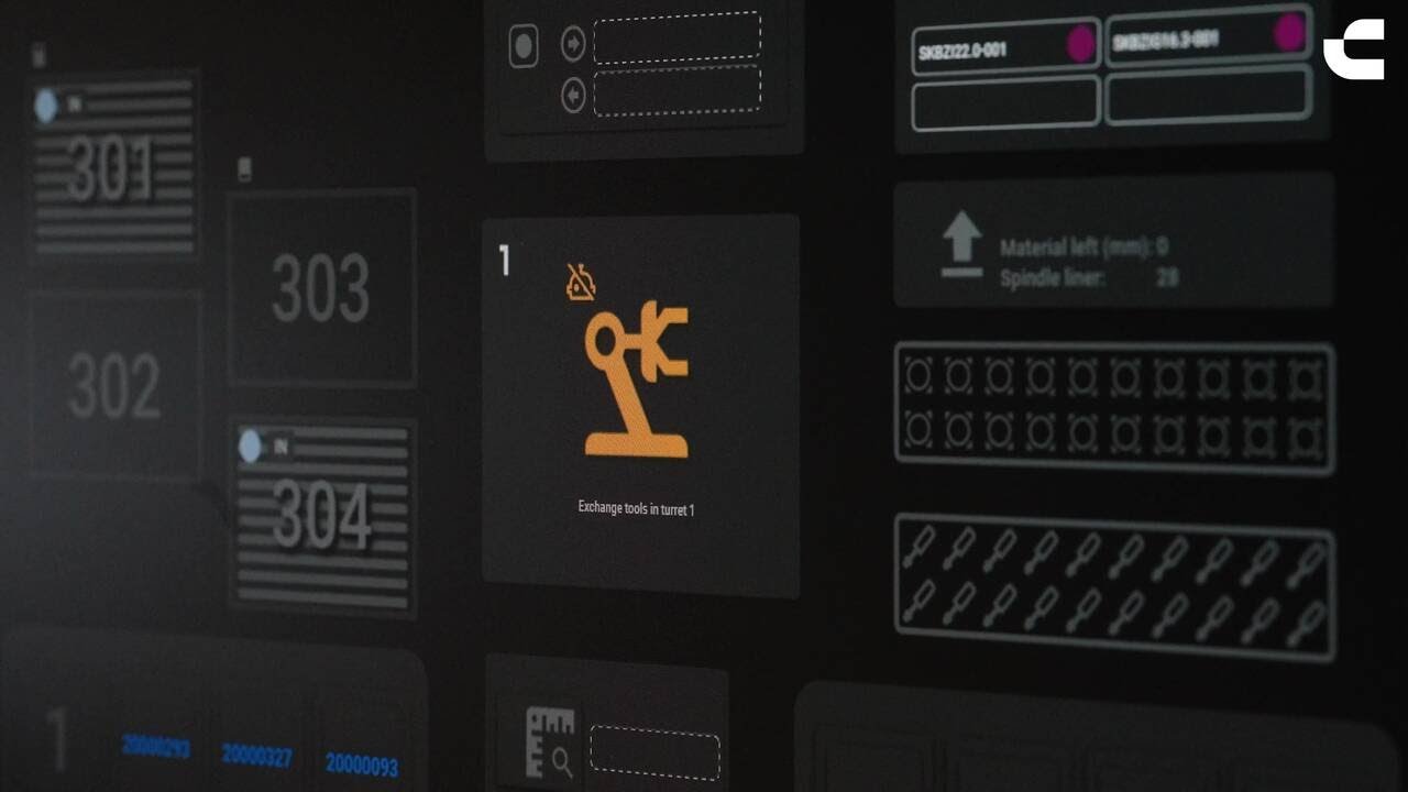 Automatic tool change in turning centres