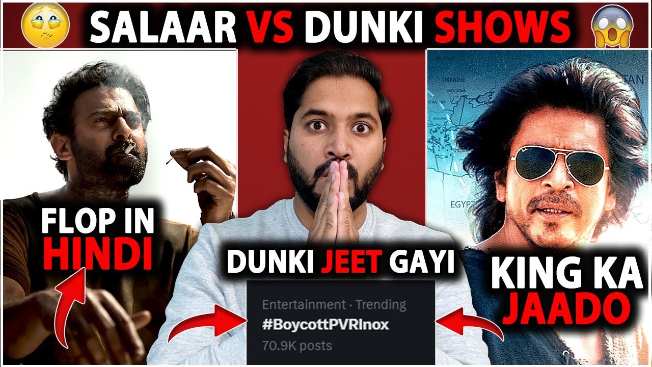 Shocking News - Salaar 0 Shows in Hindi | Salaar Vs Dunki Shows Count | Shahrukh Khan Vs Prabhas