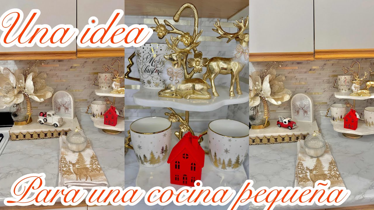 Una idea de Navidad 🌲para decorar un pequeño rincón en tu cocina #cocina  #kitchen  #videoviral 