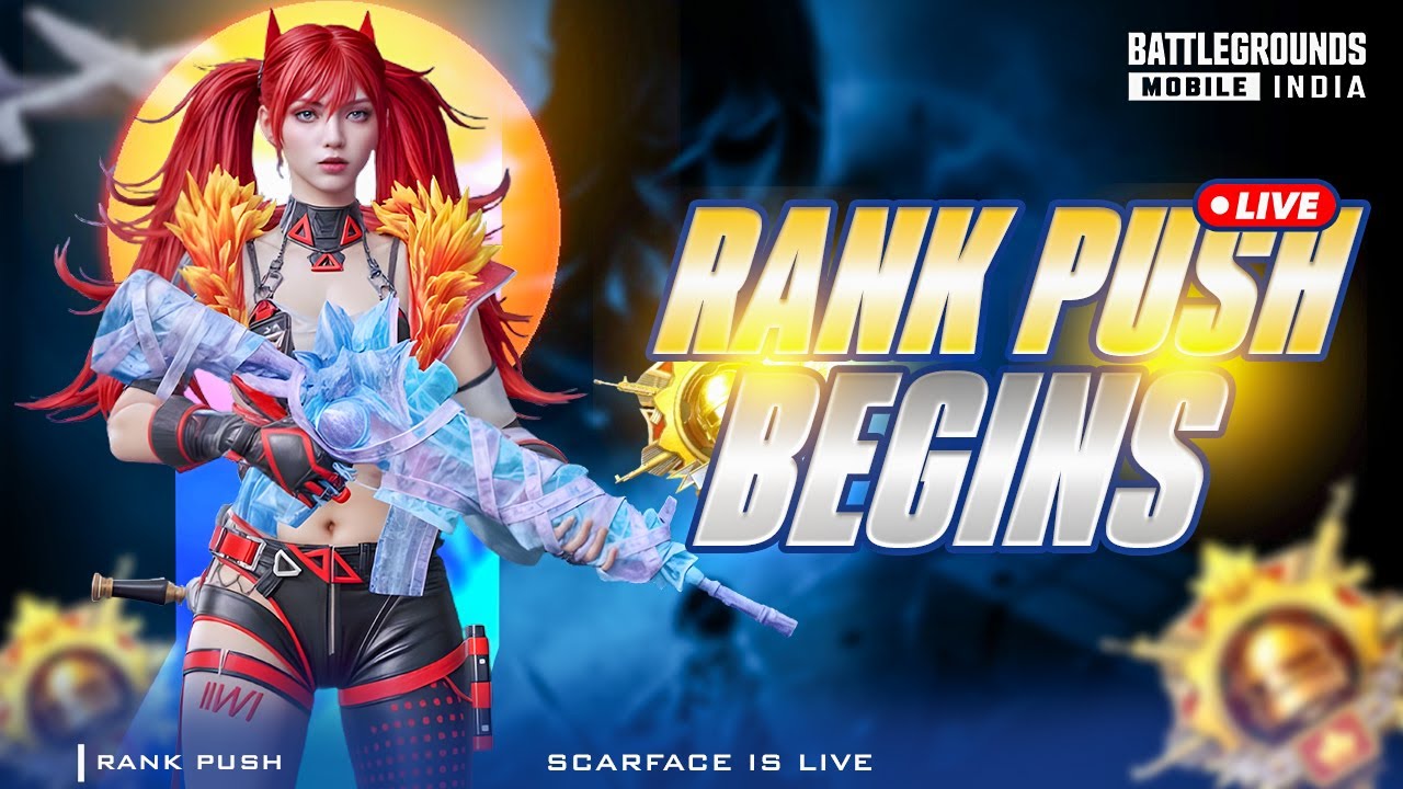 Gold To Conquer LIVE RANK PUSH BGMI || DAY-1 SCARFACE OG