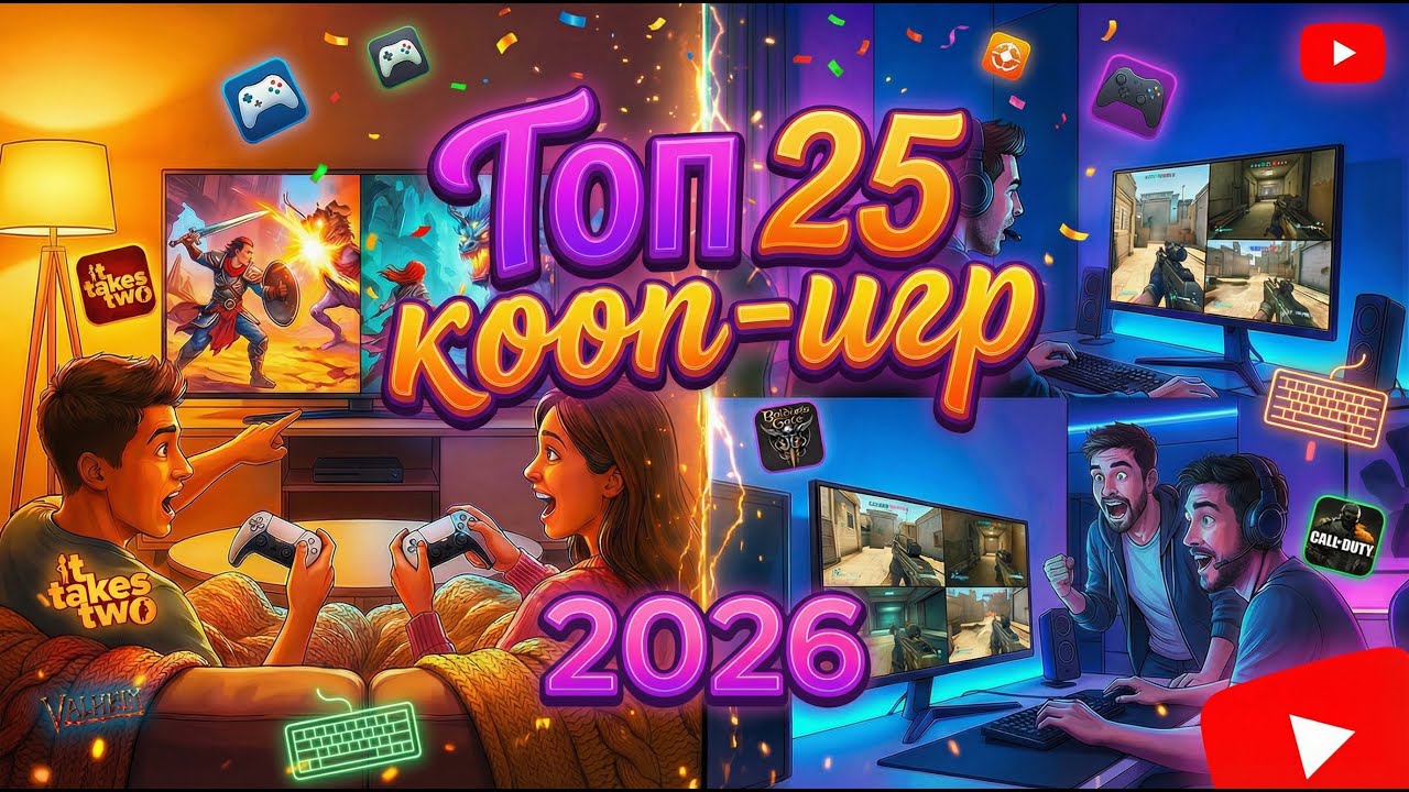Топ-25 кооперативных игр на PS5, Xbox и PC в 2026!