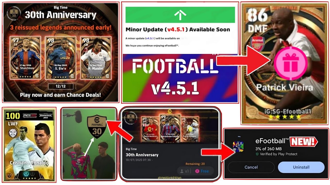 تحديث v.4.5.1 الاسطوري😱فييرا + ماردونا بج تايم مجاناً الخميس🎁🎉حملة 900 مليون تحميل🤯900 كوينز مجانية💥