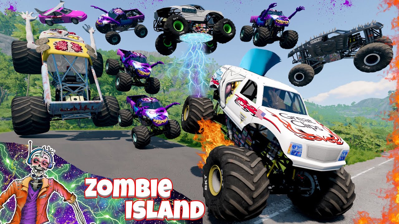 Monster Jam INSANE Zombie Island Adventure #14 | Гонки, фристайл и скоростные прыжки