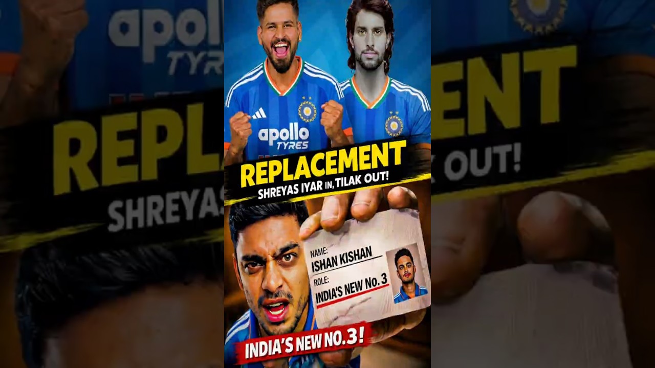 Tilak Varma Injured!b😱Shreyas Iyer In, Lekin Ishan Kishan Khelenge?#ishankishan #shreyasiyer#shorts