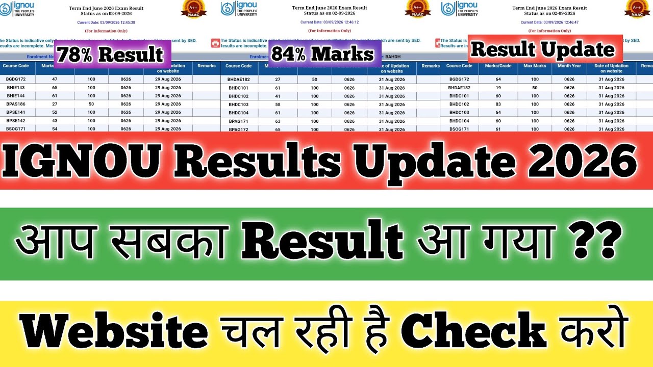 IGNOU Results Update June 2026 IGNOU Result Update June 2026 सबका Result आ गया है? 