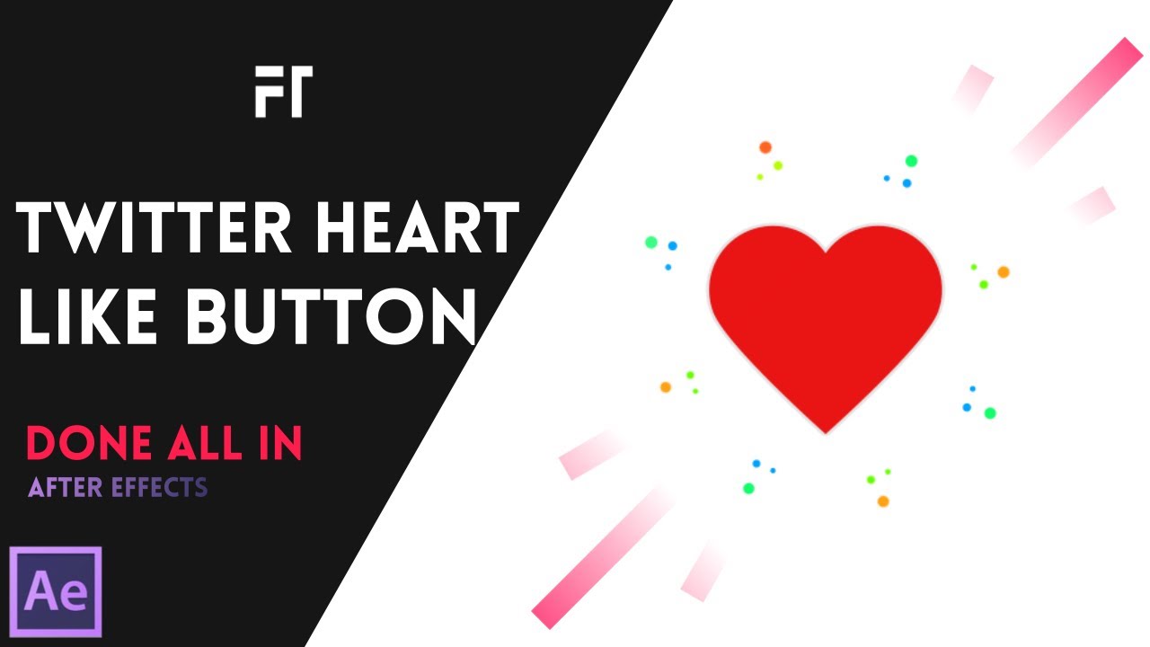 Animating Twitter Heart Like Button In After Effects CC 2017.2 | After Effects Tutorial 2017