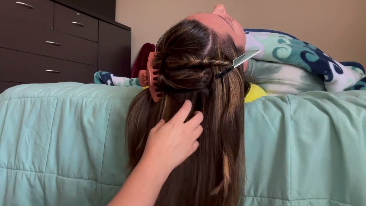 ASMR // Parting, Sectioning, + Clipping Jordan’s Hair | Soft Spoken