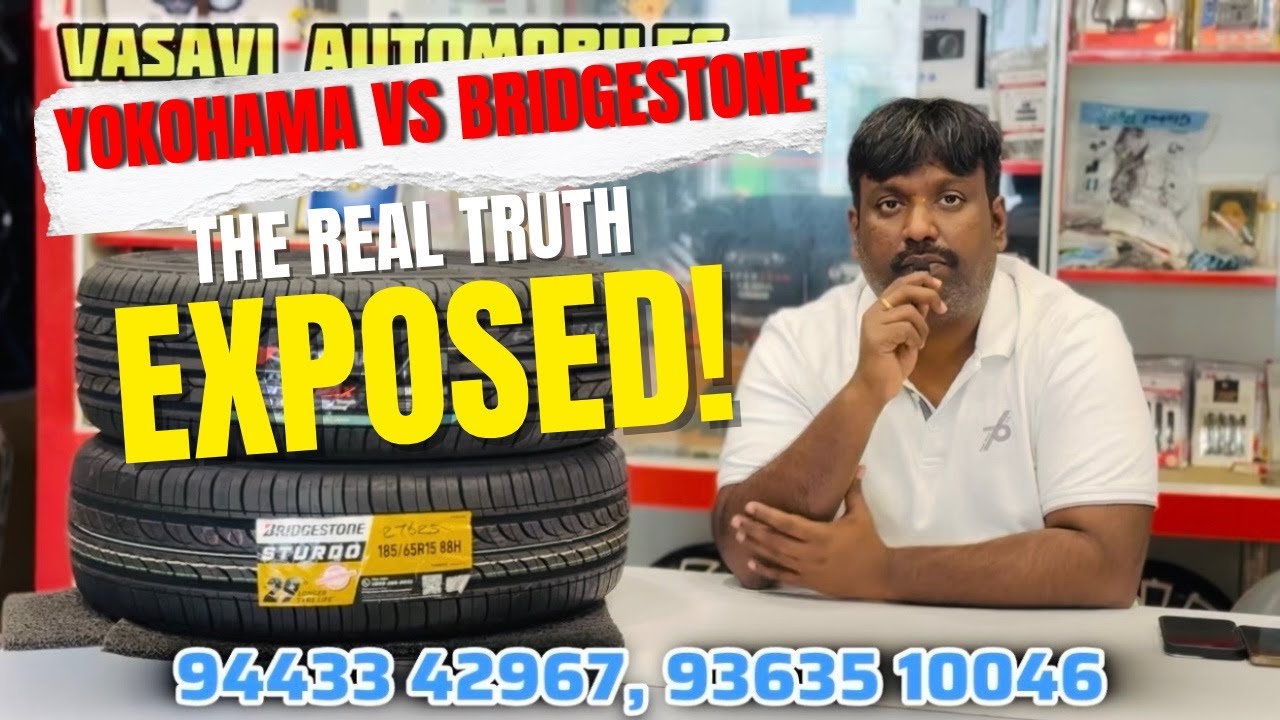 YOKOHAMA VS BRIDGESTONE WHICH TYRE IS BEST? | VASAVI AUTOMOBILES HOSUR #yokohama #bridgestone #tyre
