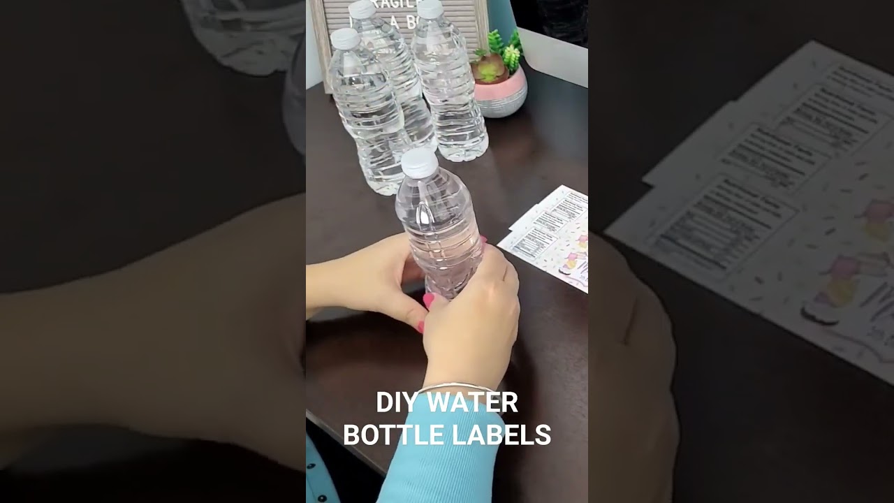 How to print and wrap water bottle labels #birthday #labels #craftymom #howto #tutorial #diy