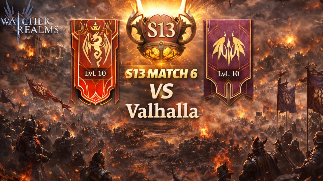 STRONG DEFENSES! | GvG S13 Match 6 | DragonShire vs Valhalla | Watcher of Realms