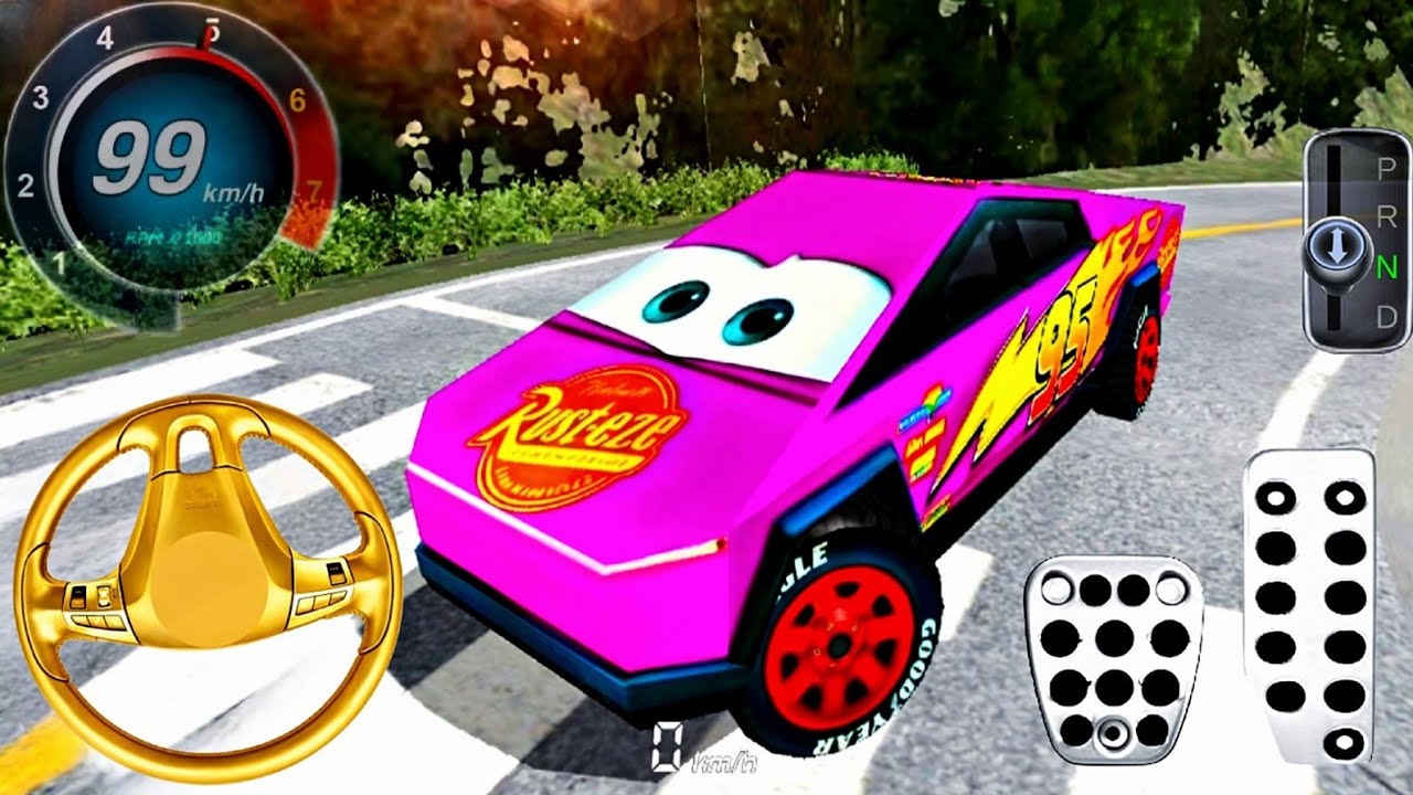 Drive Tesla McQueen Cyber Truck - 3D Driving Class Game - Android Gameplay 