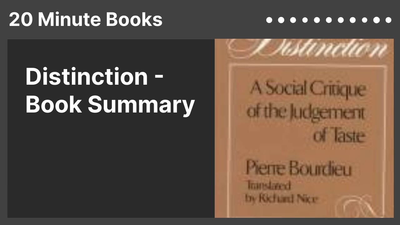 Distinction - Book Summary