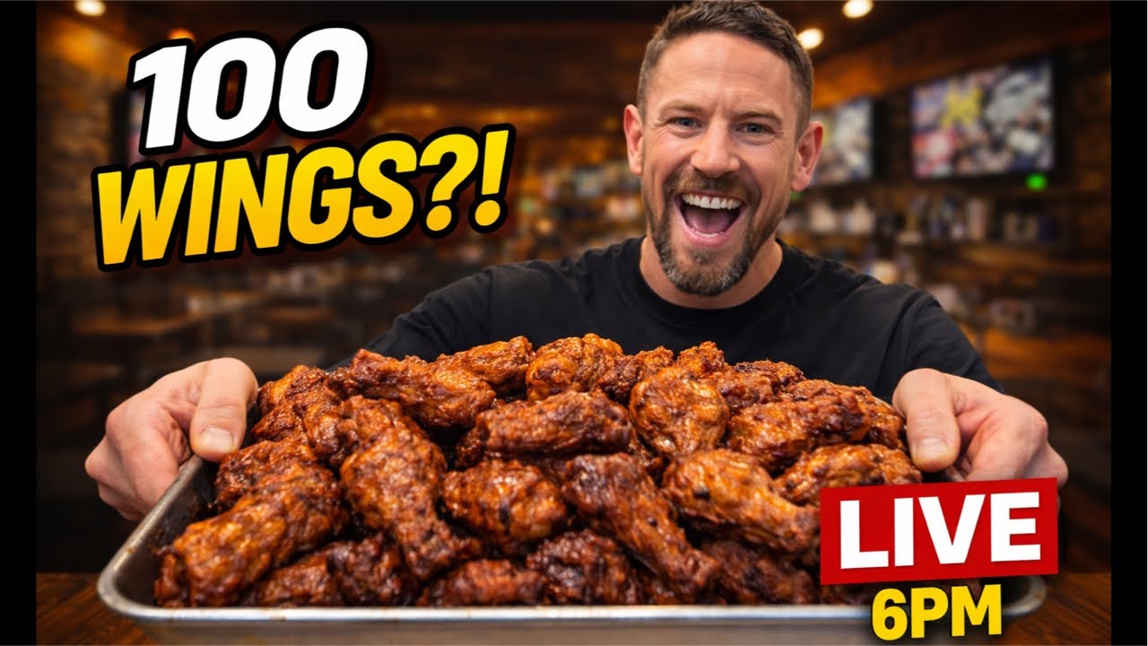 LIVE WING CHALLENGE 🔴 Can We Hit 100? (6PM)