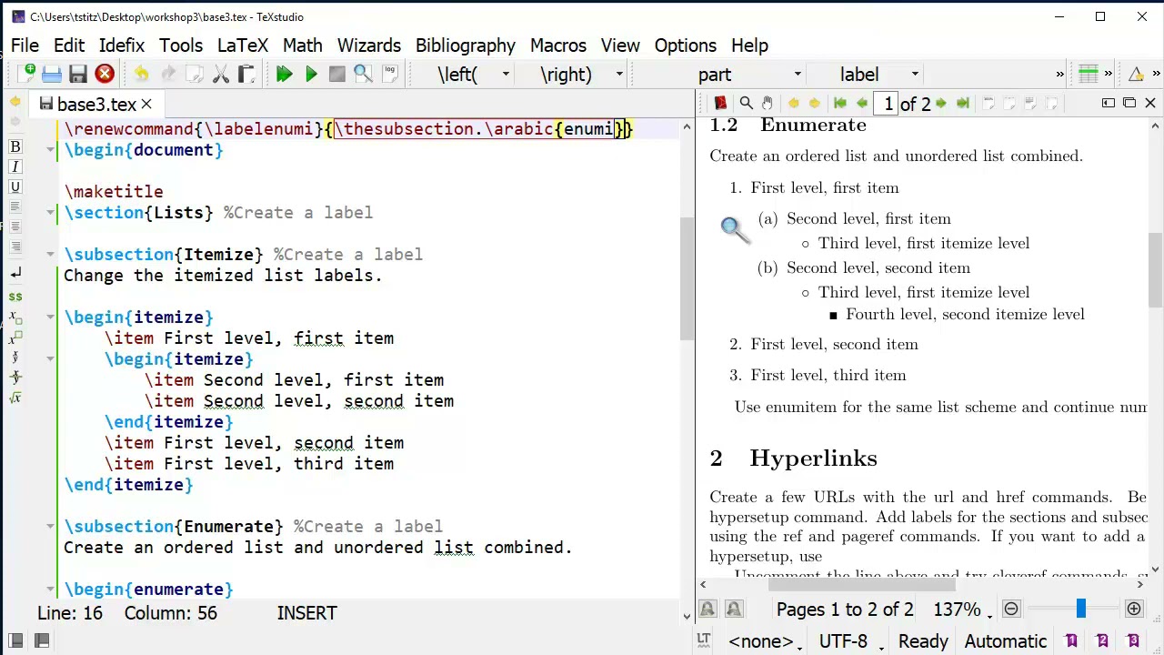Changing the Numbering Scheme in a Numbered List in LaTeX
