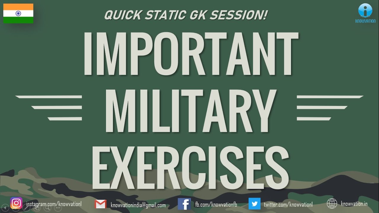 Important Military Exercises of India | Static GK | Bilateral Exercises | IIFT, CMAT, TISSNET, XAT