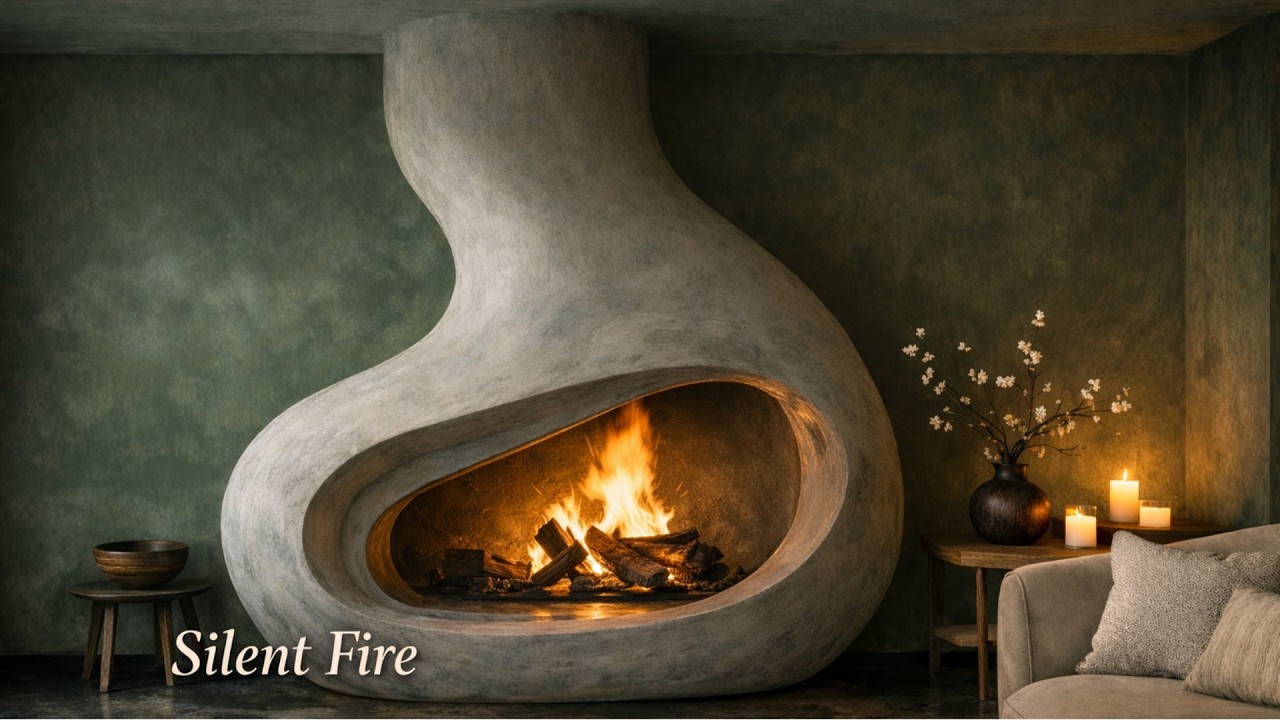 4K Silent Fire Ambience 🔥 | 4 Hours of Calm Fireplace Sounds for Relaxation & Sleep