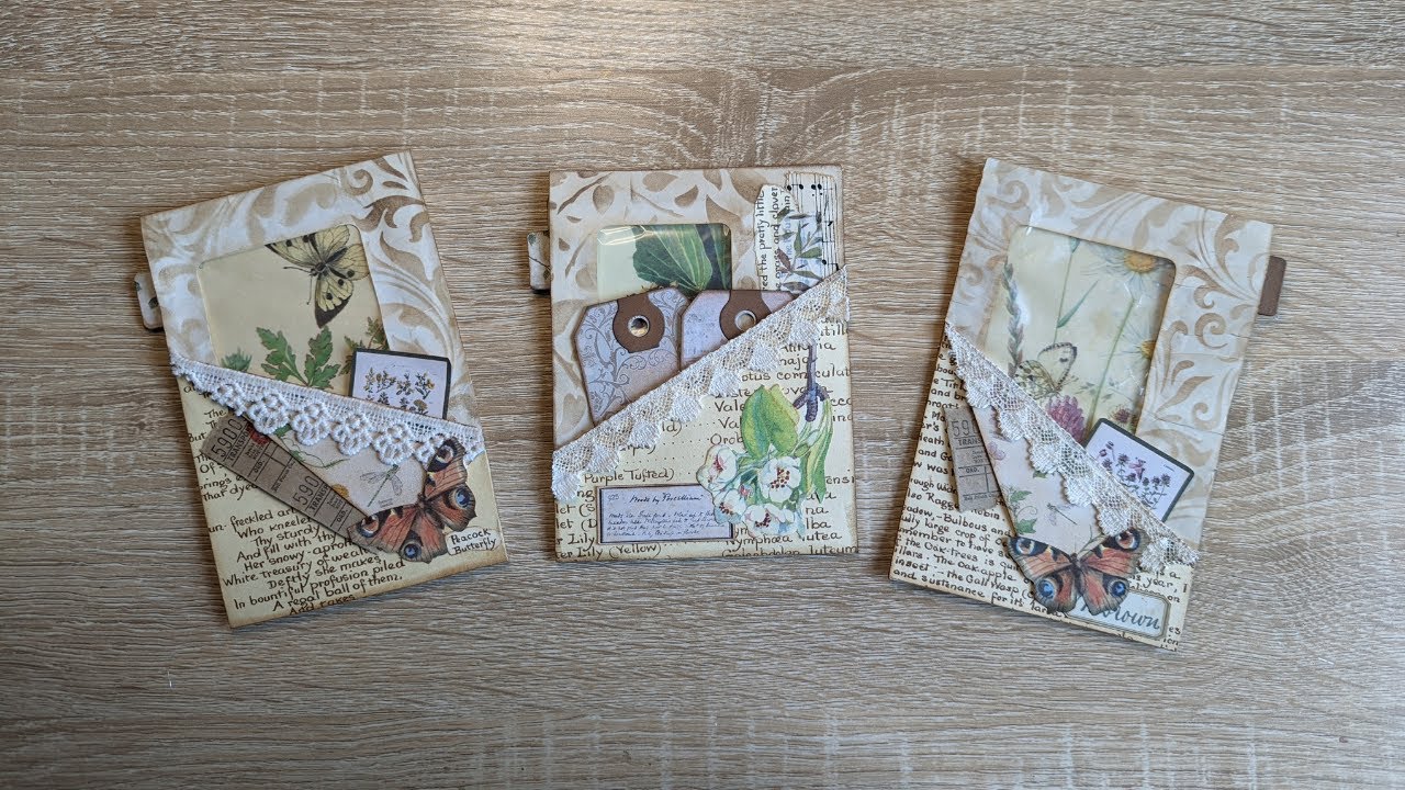 Junk Mail Envelope Pockets w/ Tucks ~ Edith Holden Junk Journal ~ Junk Journal Pocket Ideas