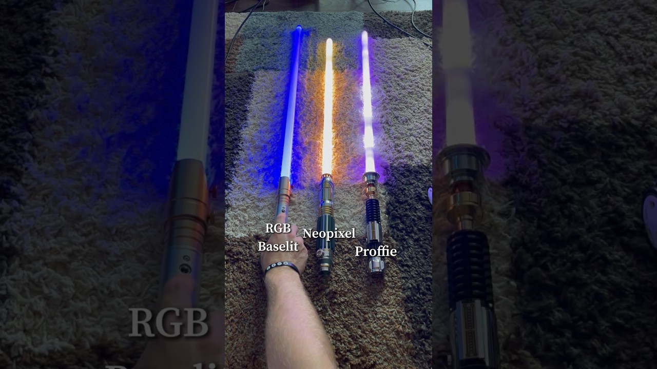 RGB Baselit vs Neopixel vs Proffie Lightsaber
