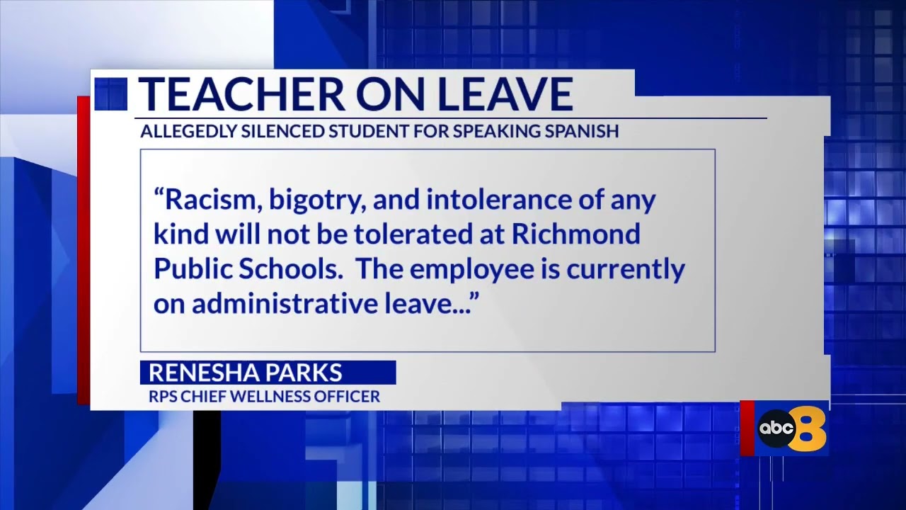 Richmond teacher suspended for forbidding Spanish in class