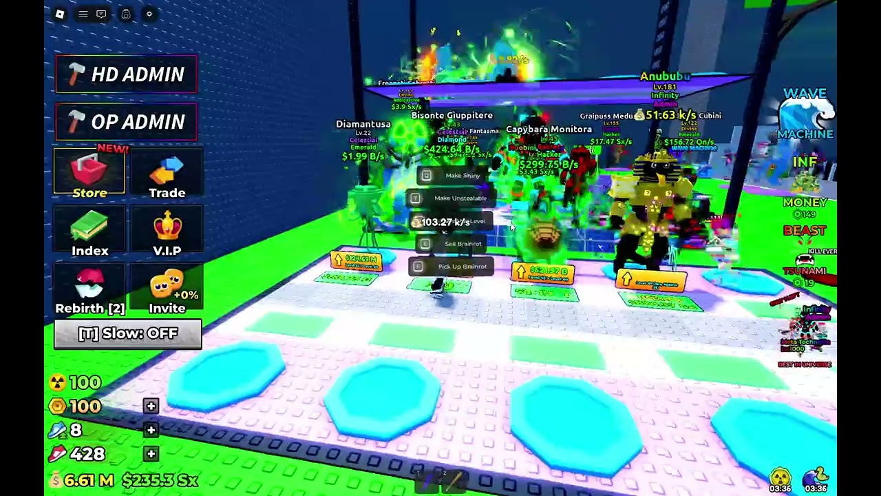PLAYING MODDED ETFB ( ESCAPE TSUNAMI FOR BRAINROTS!)