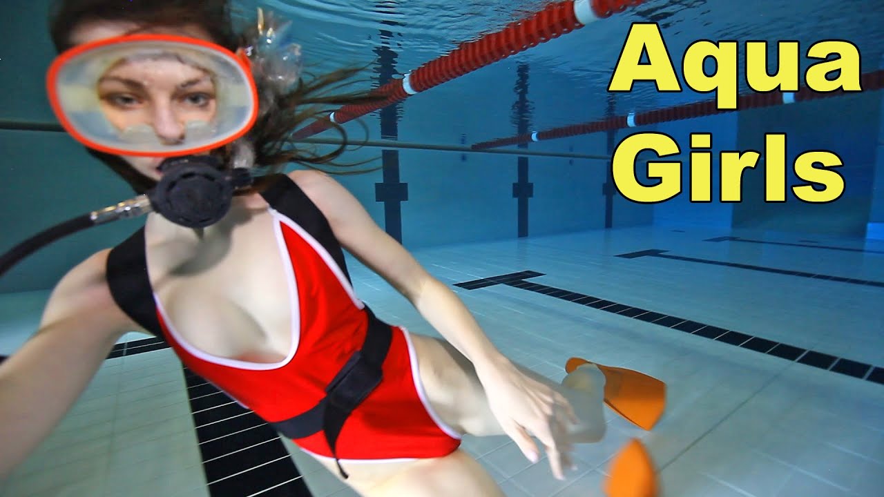 Sexy Red Swimsuit Scuba Girl