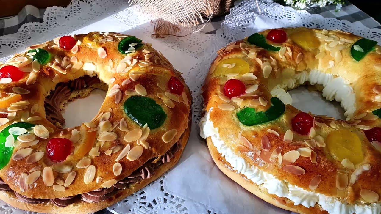 ROSCÓN DE REYES relleno de trufa o nata en UNA HORA