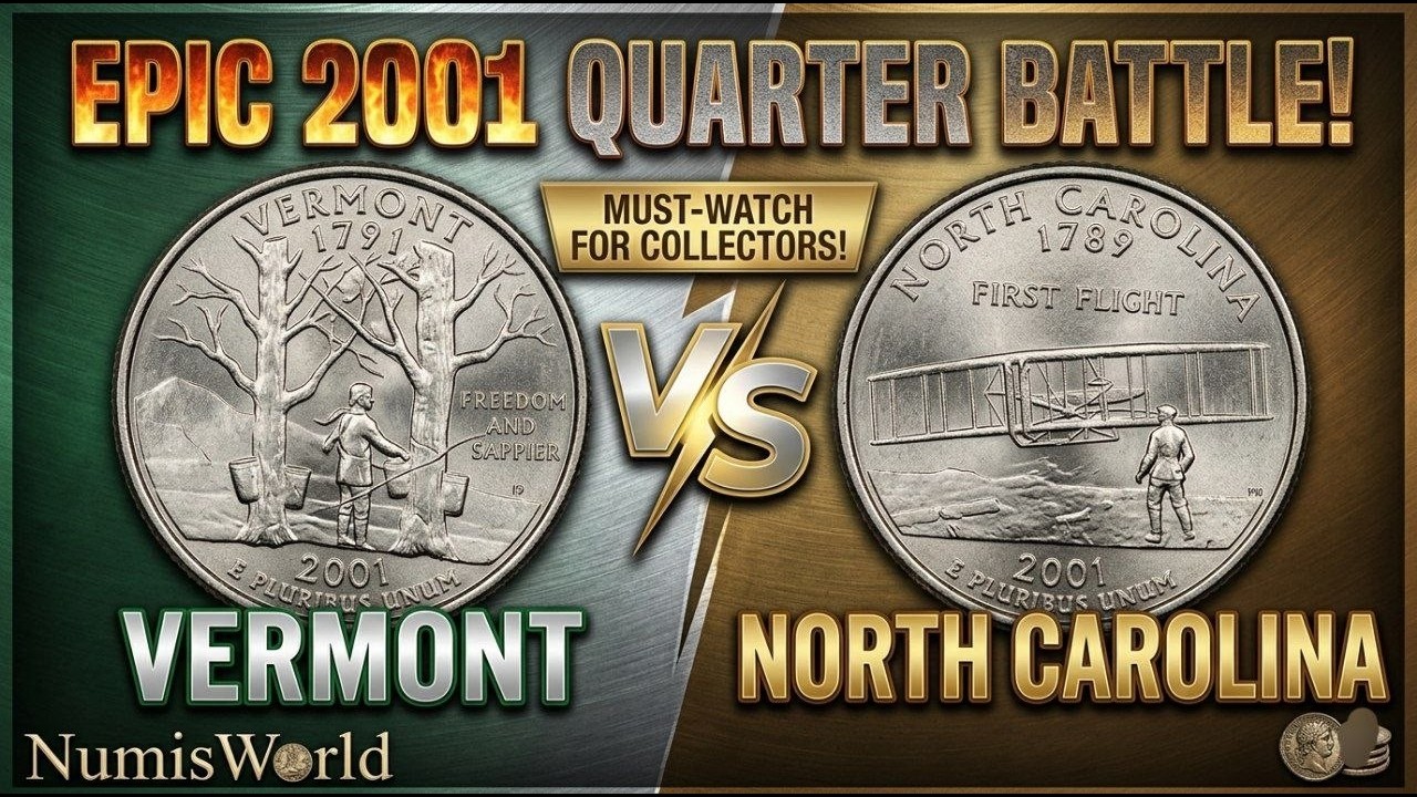ULTRA RARE! 2001 North Carolina vs 2001 Vermont Quarters Worth $2,000,000?! 😱 EPIC BATTLE!