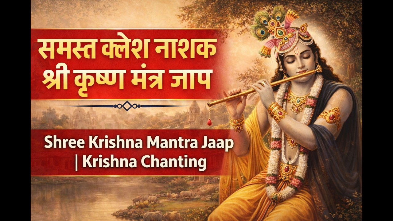श्री कृष्ण मंत्र जाप | Samast Klesh Nashak Krishna Mantra | Powerful Krishna Chant