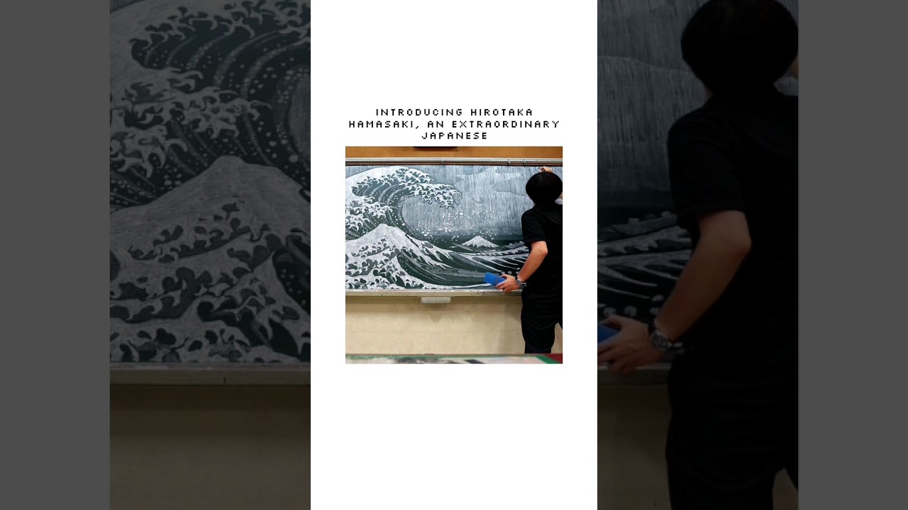 Teaching through art, mesmerizing blackboard art by Hirotaka Hamasaki | #shorts