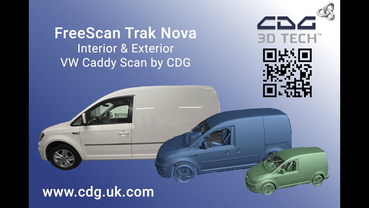 SHINING3D FreeScan Trak Nova 3D Scanner – VW Caddy full vehicle scan demo by CDG 3D TECH UK