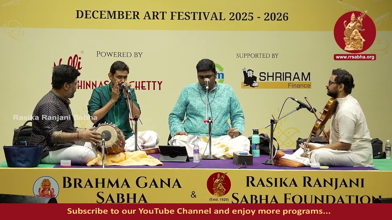 Music in perpetuity 2025-26 - Concert by Madurai N Sivaganesh & party
