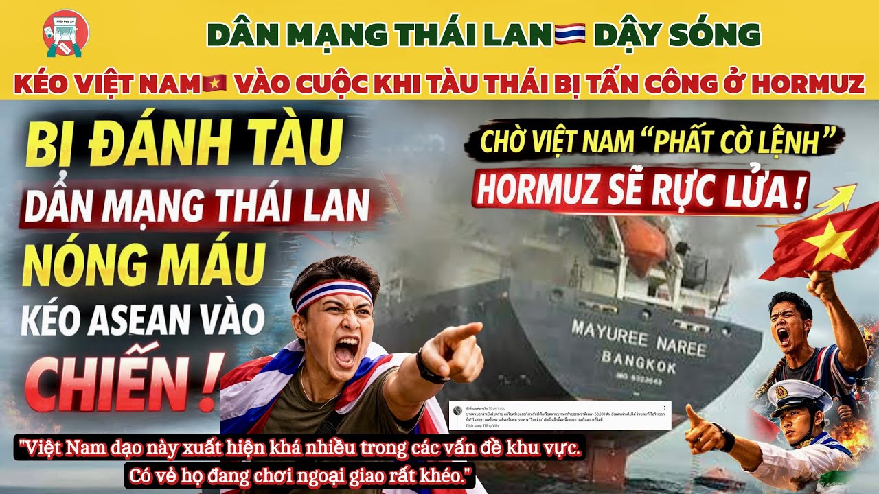 CĂNG🔥 Tàu Bị Đánh, Dân Mạng Thái Lan Nóng Máu Kéo ASEAN Vào Chiến, Chờ Việt Nam Ra Tay ‘Phất Cờ’