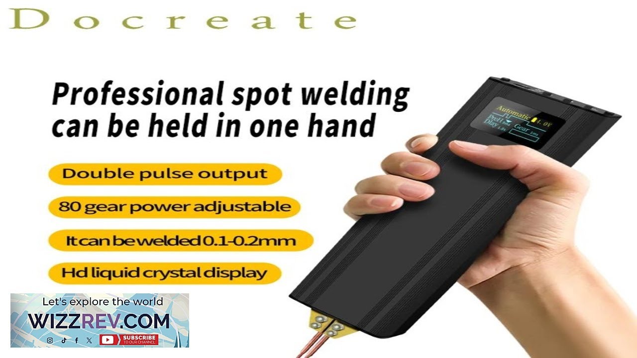 80 Gears Spot Welder Adjustable Portable Handheld Digital Display Mini Spot Welding
